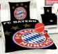 Preview: Bettwäsche FC Bayern München - Logo - schwarz - 135 x 200 cm - Mikrofaser